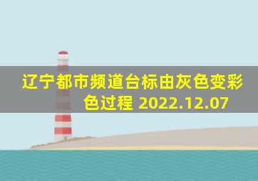 辽宁都市频道台标由灰色变彩色过程 2022.12.07